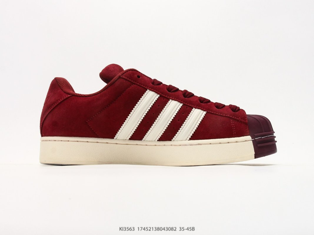 Adidas Superstar 2 ST Burgundy Cream Shell Toe Low view