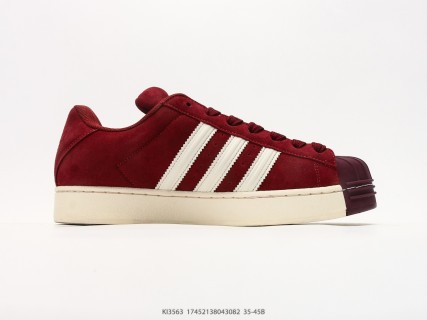 Adidas Superstar 2 ST Burgundy Cream Shell Toe Low view 2