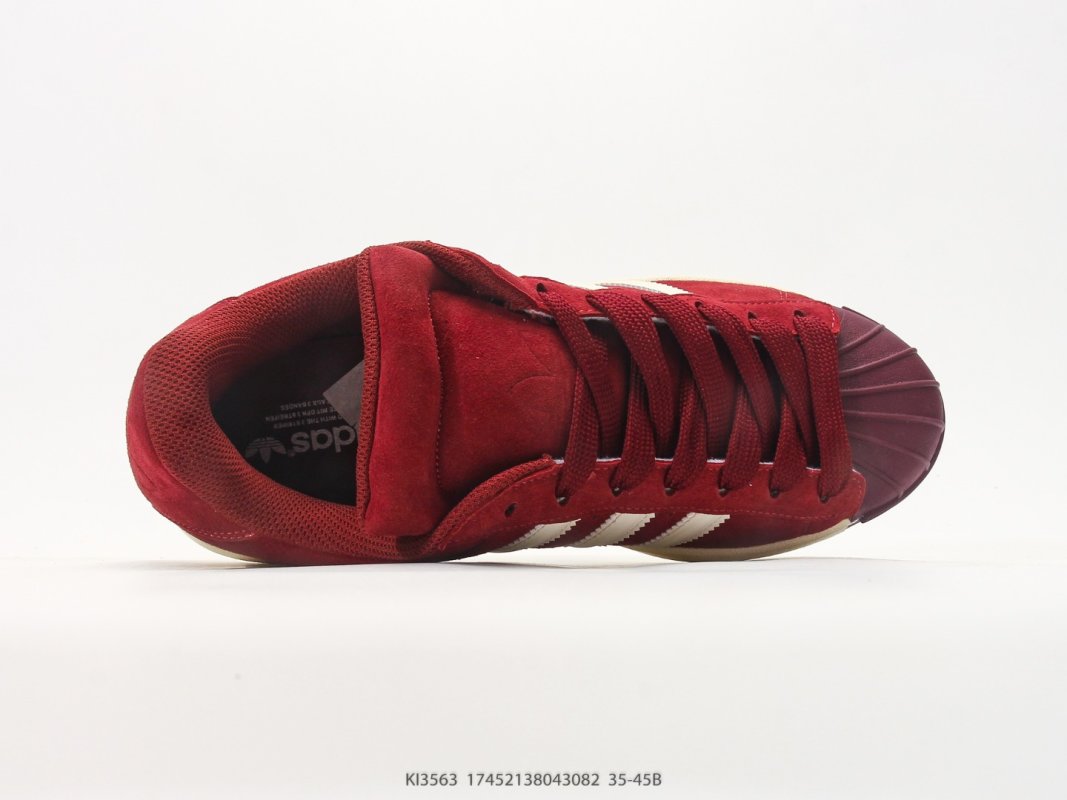 Adidas Superstar 2 ST Burgundy Cream Shell Toe Low view