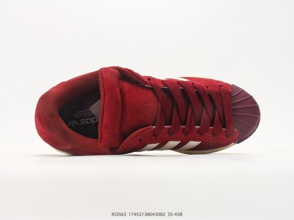 Adidas Superstar 2 ST Burgundy Cream Shell Toe Low view 3