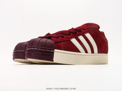 Adidas Superstar 2 ST Burgundy Cream Shell Toe Low view 5