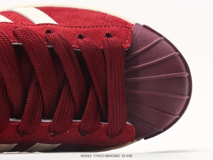 Adidas Superstar 2 ST Burgundy Cream Shell Toe Low view 8