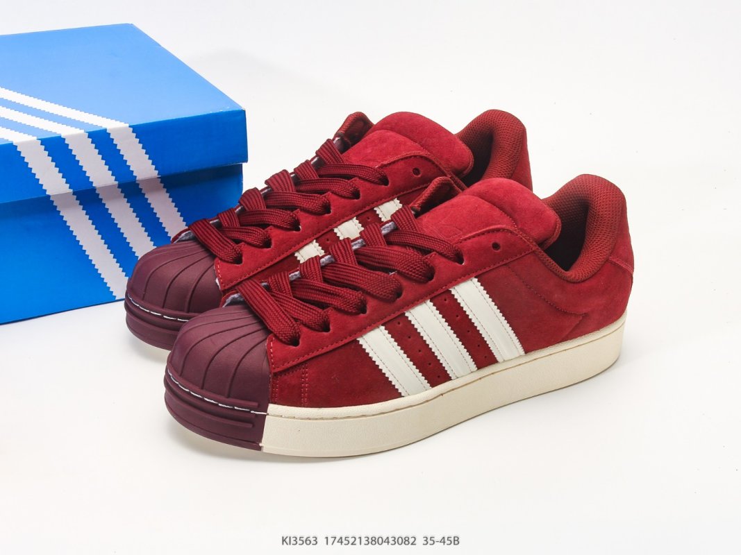 Adidas Superstar 2 ST Burgundy Cream Shell Toe Low view