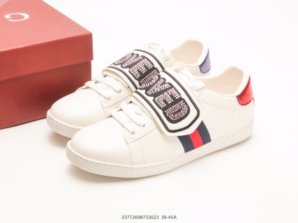 Gucci Ace Sneaker White Navy Red Crystal Patch Low Top 1:1 Rep view 9