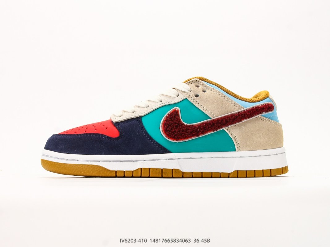 Nike SB Dunk Low Patchwork Multi-Color Casual Skate Shoe view