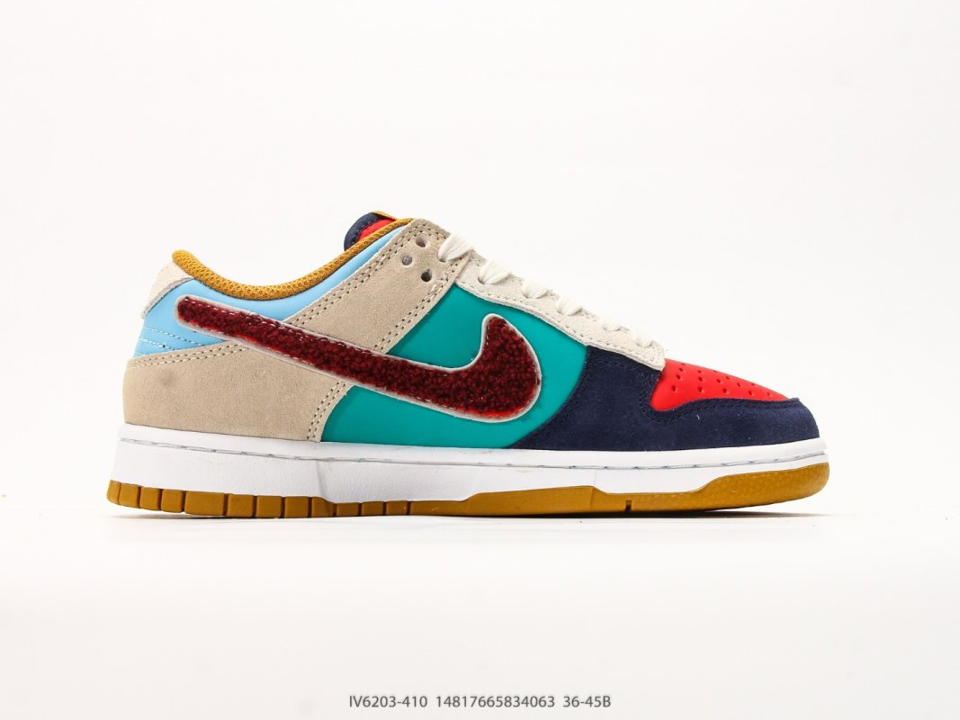 Nike SB Dunk Low Patchwork Multi-Color Casual Skate Shoe view