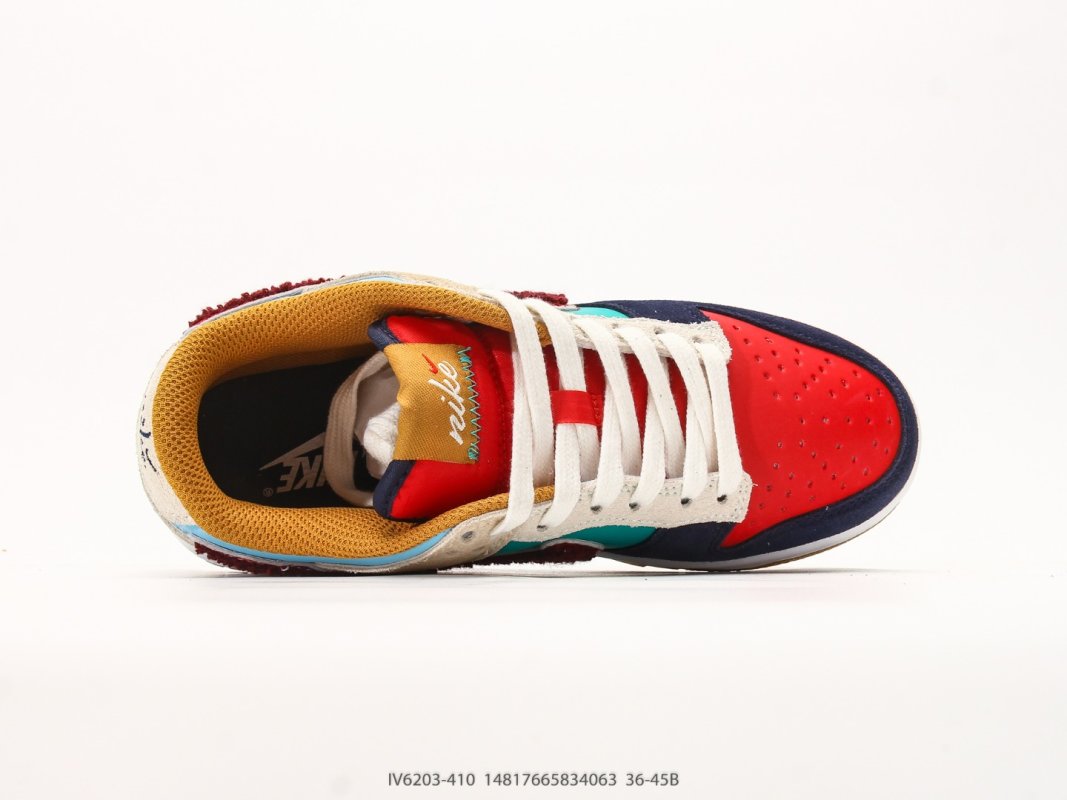 Nike SB Dunk Low Patchwork Multi-Color Casual Skate Shoe view