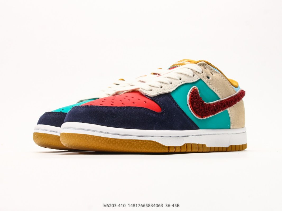 Nike SB Dunk Low Patchwork Multi-Color Casual Skate Shoe view