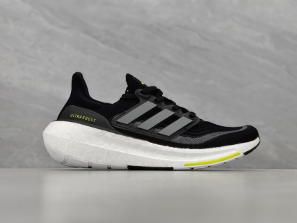 Adidas Ultraboost Light 23 Black White Neon Yellow Running Shoe view 2
