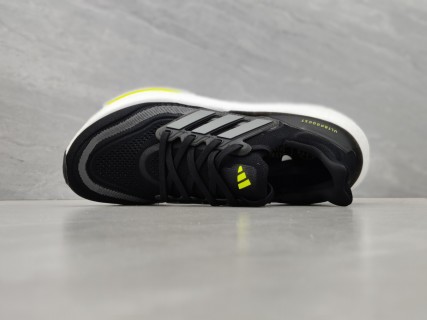 Adidas Ultraboost Light 23 Black White Neon Yellow Running Shoe view 3