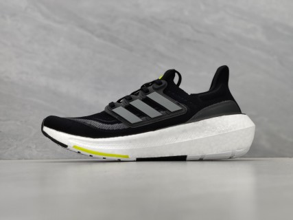 Adidas Ultraboost Light 23 Black White Neon Yellow Running Shoe view 4