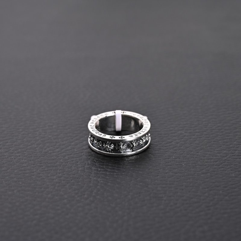 Chrome Hearts Forever Sanskrit Cross Ring Silver