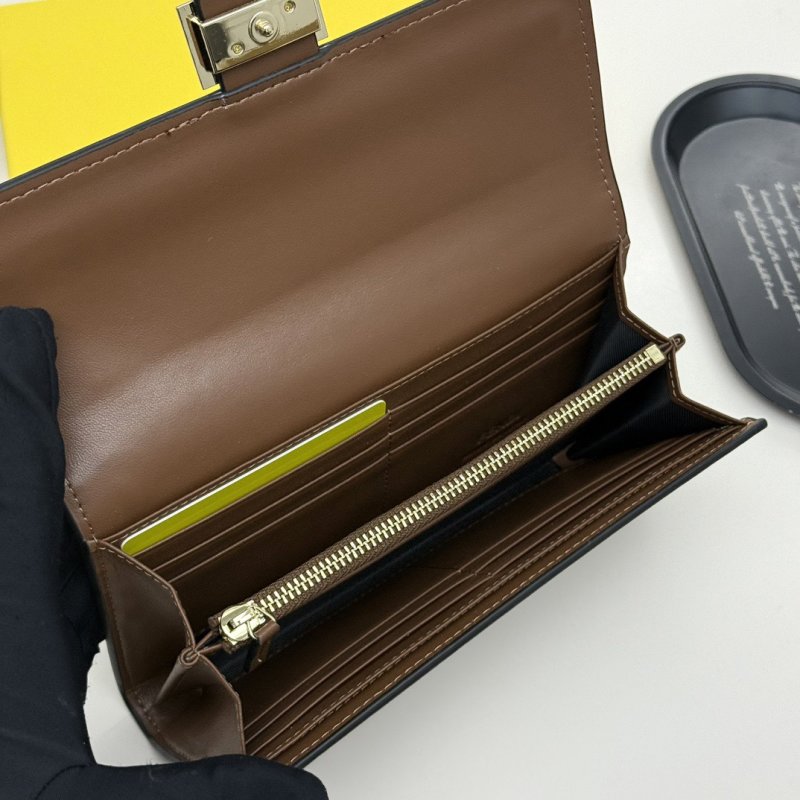 Fendi Zucca Long Wallet Black Brown Monogram view