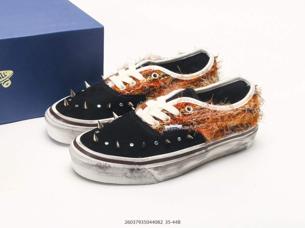 Vans original-style 44 Mohair Mixed Material Black Brown Orange view