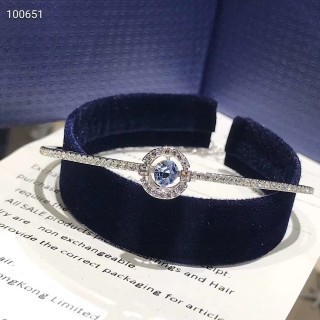 Swarovski Sparkling Dance Blue Crystal Platinum Bracelet view 2