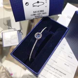 Swarovski Sparkling Dance Blue Crystal Platinum Bracelet view 3