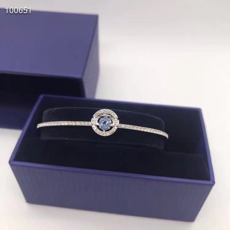Swarovski Sparkling Dance Blue Crystal Platinum Bracelet view