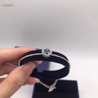 Swarovski Sparkling Dance Blue Crystal Platinum Bracelet view 5