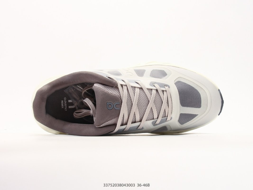 On Cloudtilt Remix White Grey Running Shoe view
