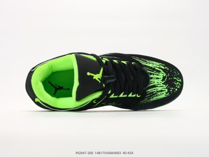 Jordan Air Jordan 5 Retro Low Black Neon Green view 3
