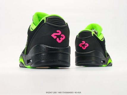 Jordan Air Jordan 5 Retro Low Black Neon Green view 6
