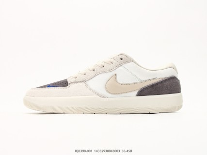 Nike SB Force 58 Cream Navy Suede Low Top Skate Shoe