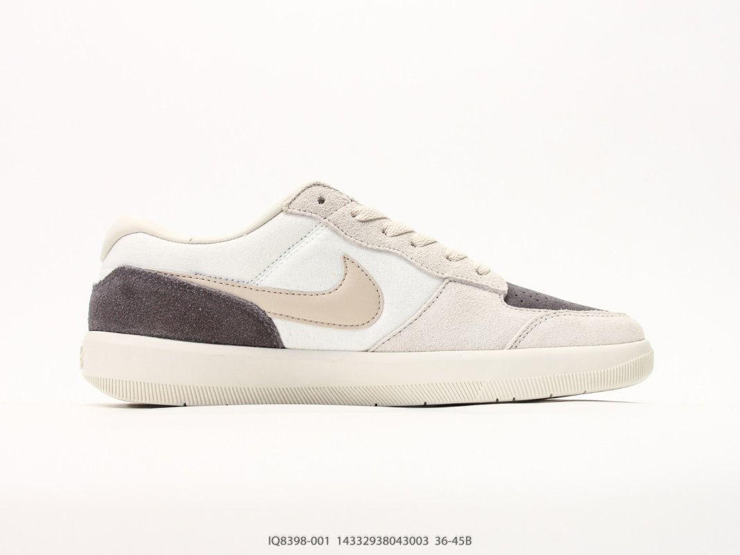 Nike SB Force 58 Cream Navy Suede Low Top Skate Shoe view