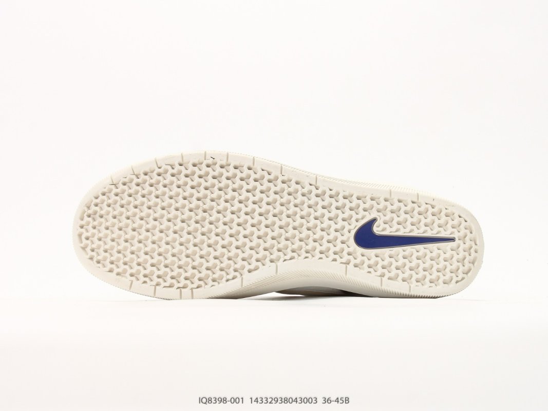 Nike SB Force 58 Cream Navy Suede Low Top Skate Shoe view