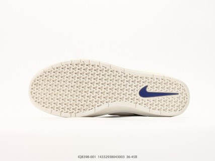 Nike SB Force 58 Cream Navy Suede Low Top Skate Shoe view 4