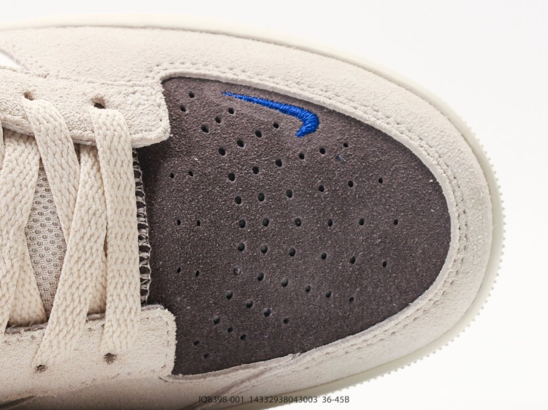 Nike SB Force 58 Cream Navy Suede Low Top Skate Shoe view