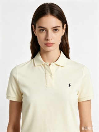 Ralph Lauren Custom Slim Fit Polo Shirt Cream view 2