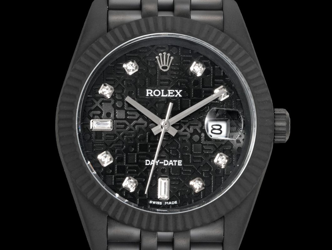 Rolex Datejust 41mm BLAKEN Full Black Custom DLC Matte view