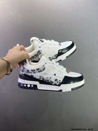 Louis Vuitton LV Trainer White Black Monogram Low-Top Sneaker view 2