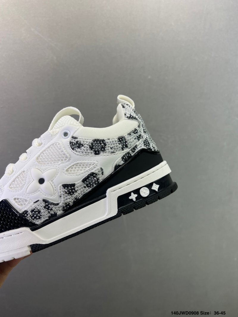 Louis Vuitton LV Trainer White Black Monogram Low-Top Sneaker view