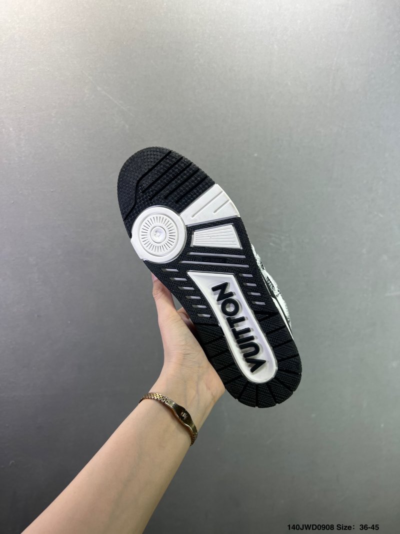 Louis Vuitton LV Trainer White Black Monogram Low-Top Sneaker view