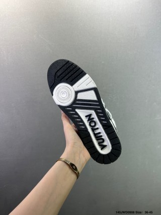 Louis Vuitton LV Trainer White Black Monogram Low-Top Sneaker view 9
