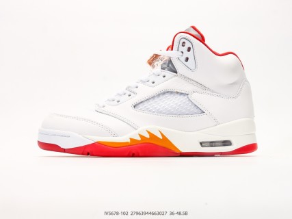 Jordan Air Jordan 5 Retro High White Fire Red Yellow