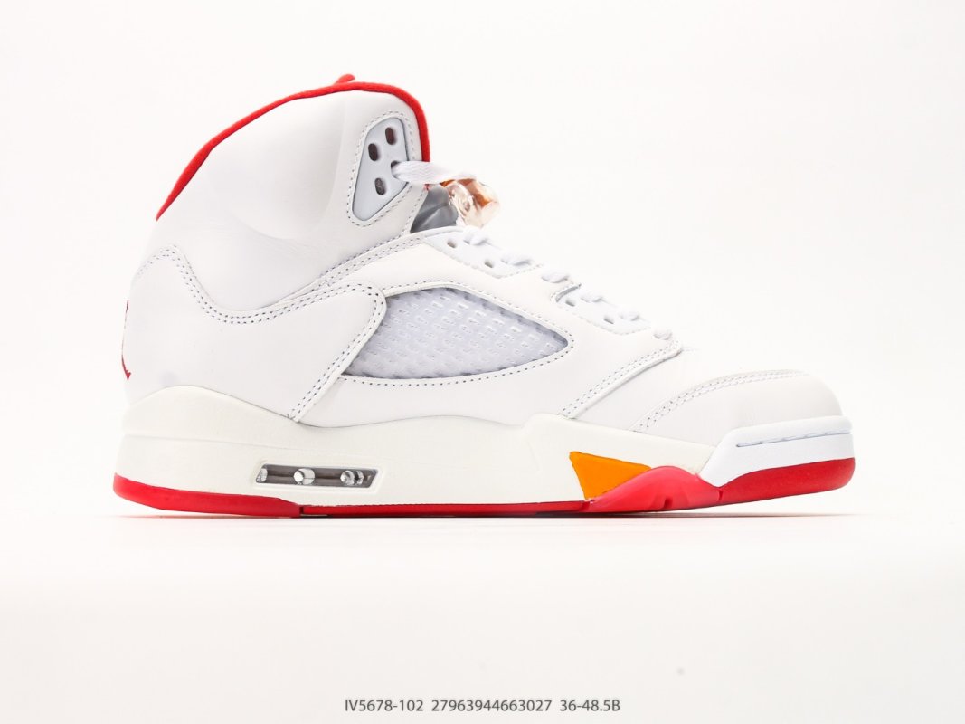 Jordan Air Jordan 5 Retro High White Fire Red Yellow view