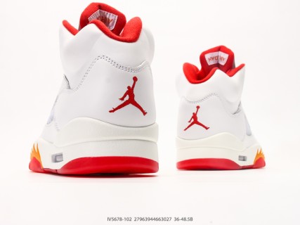Jordan Air Jordan 5 Retro High White Fire Red Yellow view 6