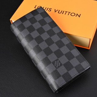 Louis Vuitton Brazza Monogram Eclipse Checkered Wallet Black