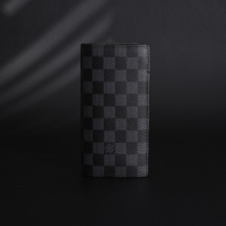 Louis Vuitton Brazza Monogram Eclipse Checkered Wallet Black view 2