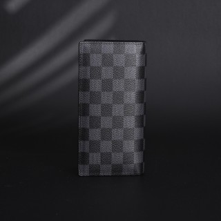 Louis Vuitton Brazza Monogram Eclipse Checkered Wallet Black view 5