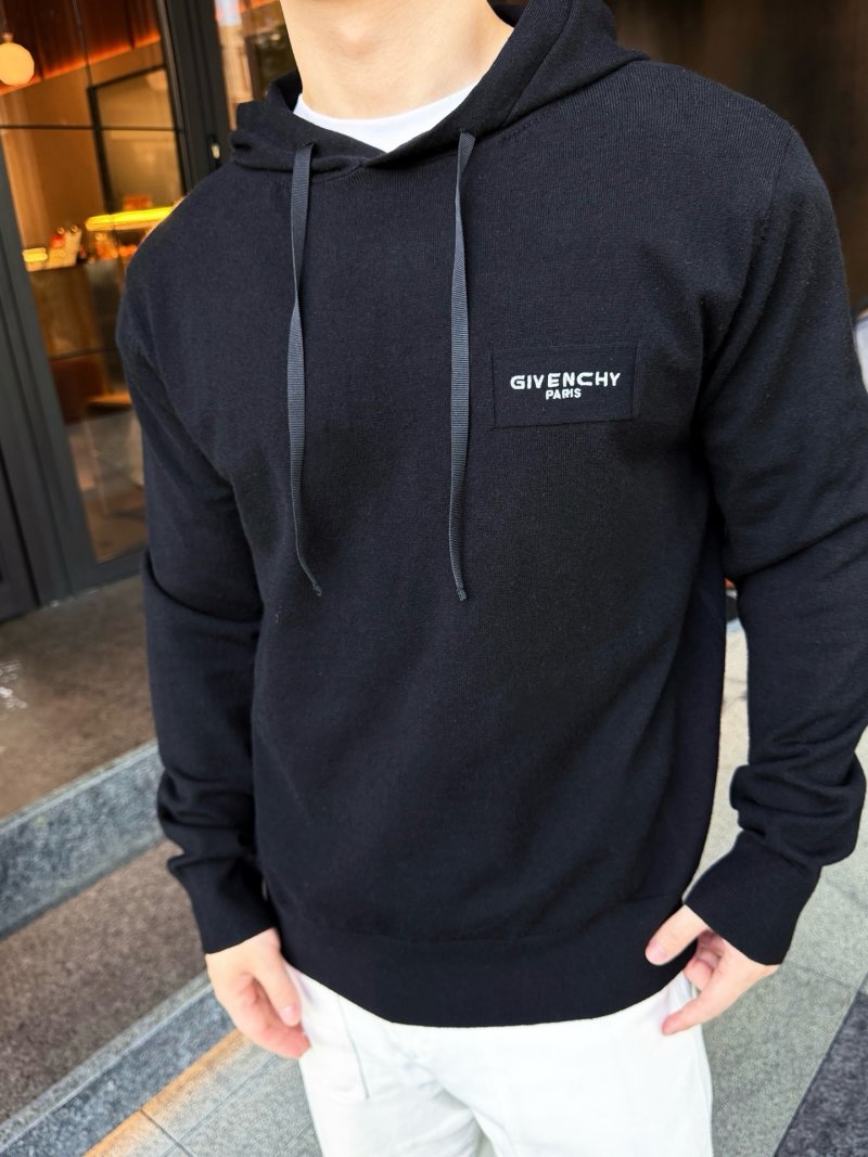 Givenchy Logo Embroidered Black Hoodie