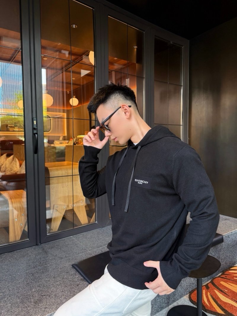 Givenchy Logo Embroidered Black Hoodie view