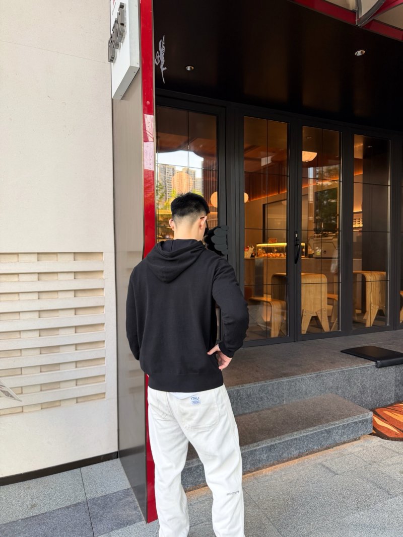 Givenchy Logo Embroidered Black Hoodie view