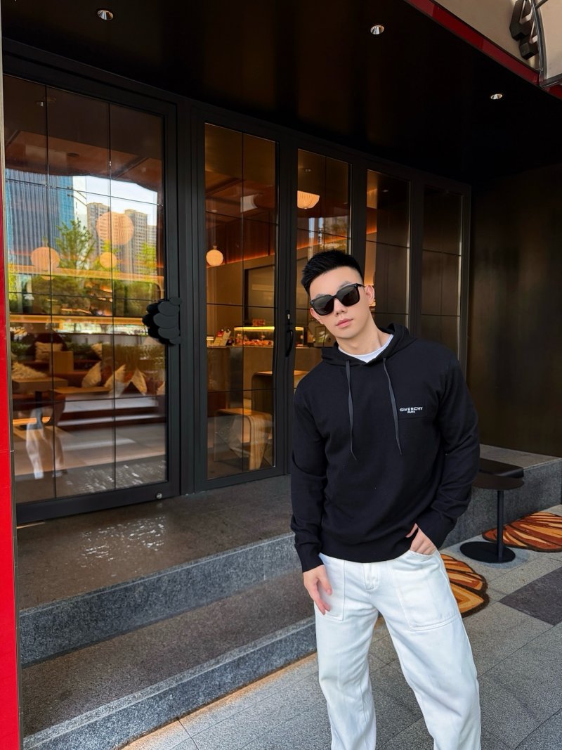 Givenchy Logo Embroidered Black Hoodie view