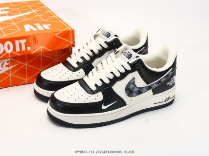 Nike Air Force 1 '07 LX The North Face Collaboration Black White view 9