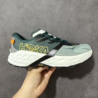 HOKA Speedgoat 7 Low Trail Running Shoe Sage Green White