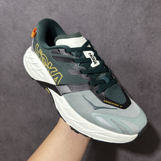 HOKA Speedgoat 7 Low Trail Running Shoe Sage Green White view 3