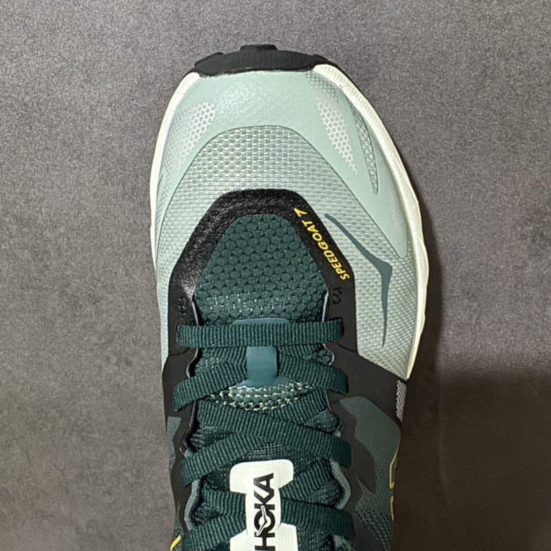HOKA Speedgoat 7 Low Trail Running Shoe Sage Green White view